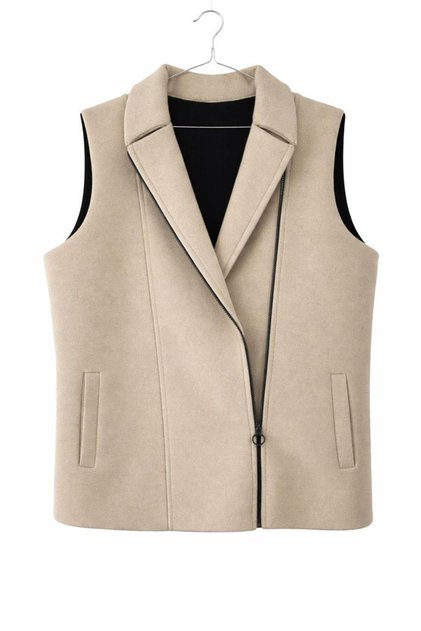 Luxurious double-faced wool winter vest