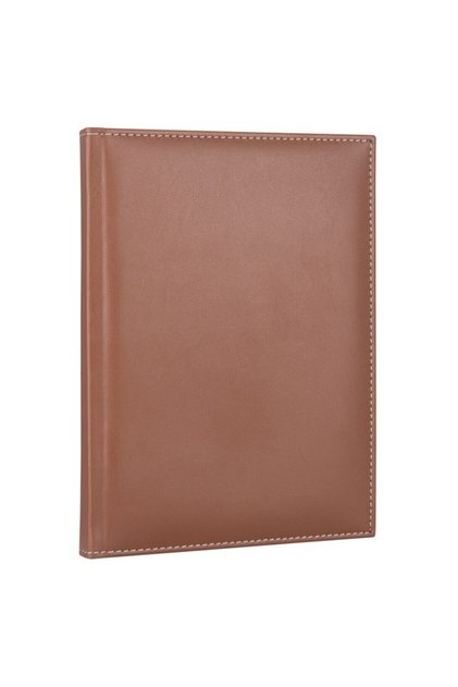 17X24 Plain / Unlined Notebook Diplomat Faux Leather Cover Tan
