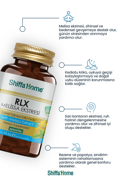 Aksu Vital Shiffa Home Rlx Melisa Ekstraktı 60 Kapsül - Fiyatı
