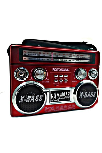 Φορητό ραδιόφωνο MP3 Rotosonic XB-372 3 ζωνών BT με υποστήριξη κάρτας SD/USB και 2 ηχεία