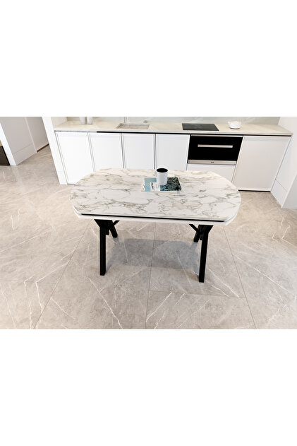 Avenza living GOFRET MASA POLO SANDALYE MUTFAK SETİ (4 SANDALYE +