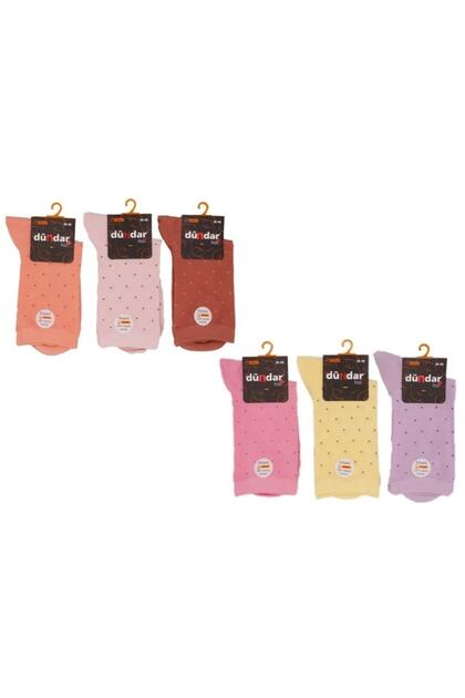 Kadın Modal Plus Dikişsiz Pastel Renk Desenli Soket Çorap 5725 - 12 Adet