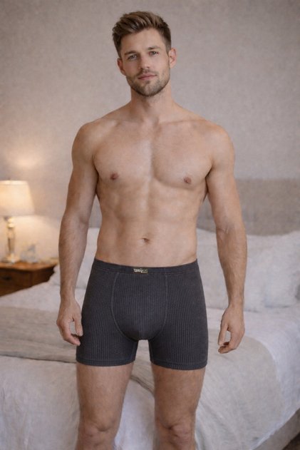 Ultra Yumuşak Bambu Kaşkorse Erkek Boxer Füme