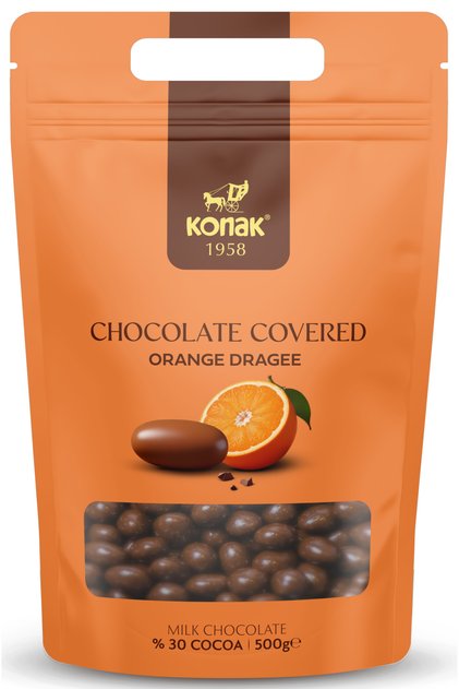 Sütlü Çikolata Kaplı Portakal Draje 500 Gr