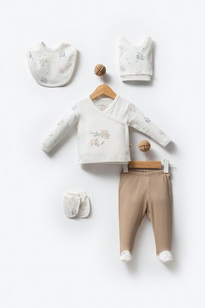 100% Organic Cotton Tropical Koala 5 Piece Hospital Exit Set