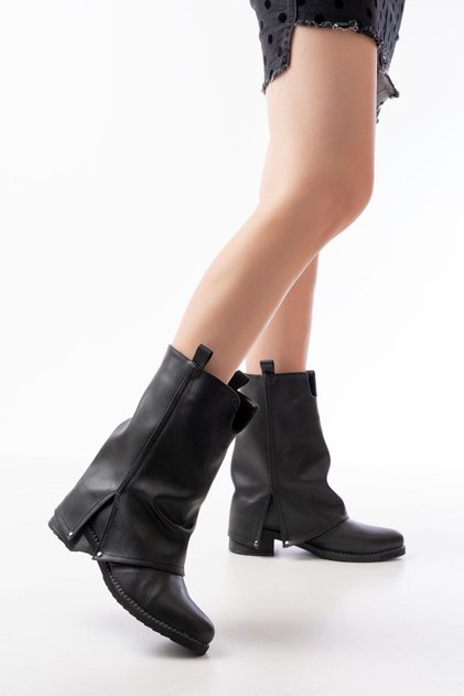 Zri̇n-3045 Premium Black Daily Women's Boots