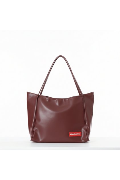 Burgundy Soft Leather Zippered Bag