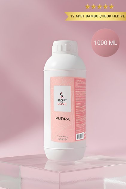 Premium Pudra Oda Kokusu - Oto Parfüm 1 Litre - Evinize ve Ofisinize Temiz, Yumuşak ve Yeni Doğan Bebek Ferahlığı 12 Adet Çubuk Hediyeli Refill