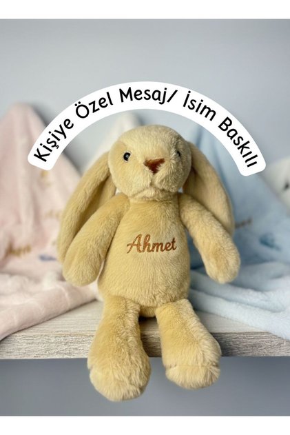İsme Özel Uyku Arkadaşı Peluş Tavşan Kişiselleştirilebilir Wellsoft