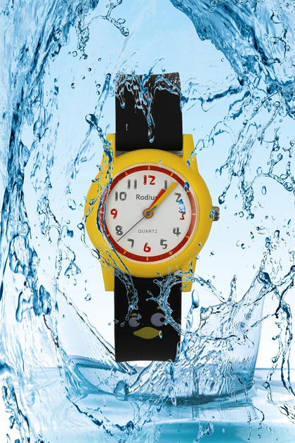Children's Wristwatch Waterproof RHODIUM ANALAOG (2210) (BLACK-YELLOW)