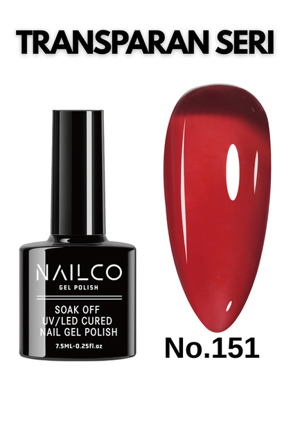 Uv Led Kalıcı Oje 7.5 ml Vitray Vitraj Transparan Seri Nailco 151