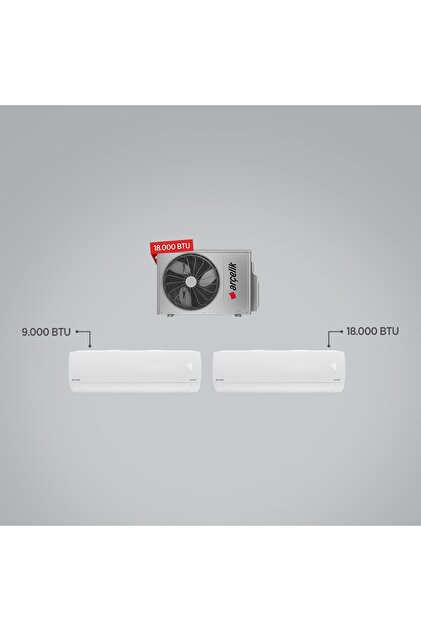 Arçelik Multi Sistem Duvar Tipi 2+1 Inverter 9+18 18000btu Klima