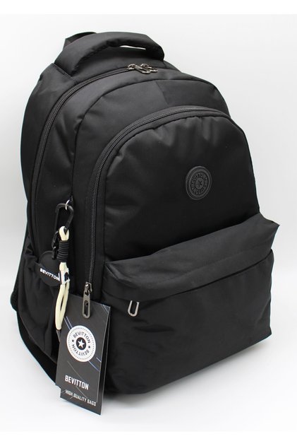 Black Color Waterproof Fabric Large Size School Backpack Travel Bag / 2200