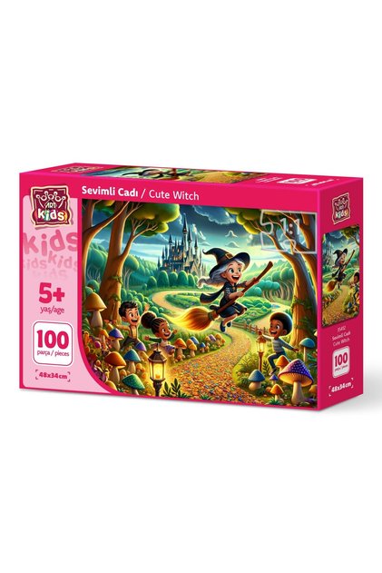 Art Child Cute Witch 100 Piece Puzzle