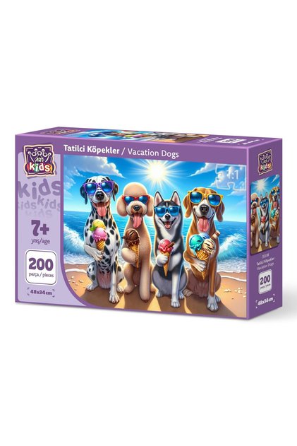 Art Children's Holiday Dogs 200 Piece Puzzle