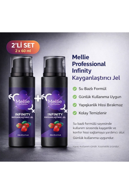 Mellie Professional Long Time Kayganlaştırıcı Su Bazlı Çilekli 60