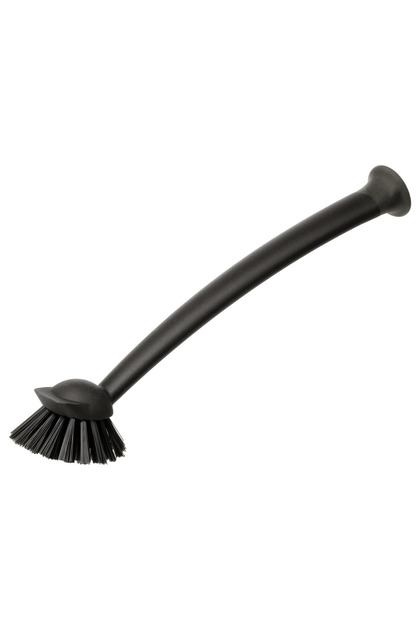 Black Color Dish Brush with Suction Cup Length: 29 cm Cleaning Brush Dishwashing Kitchen Cleaning Brush