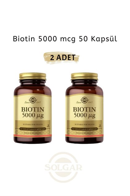 Biotin 5000 Mcg 50 Kapsül 2 Adet