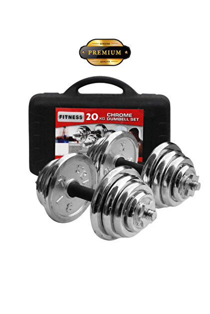 CANSPORT CAN SPORT 20 KİLOGRAM SET DAMBIL KROM DUMBELL AĞIRLIK