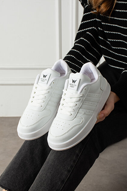 eformoda by emre yılmaz Beyaz Unisex Sneaker JH177 Bağcıklı Günlük