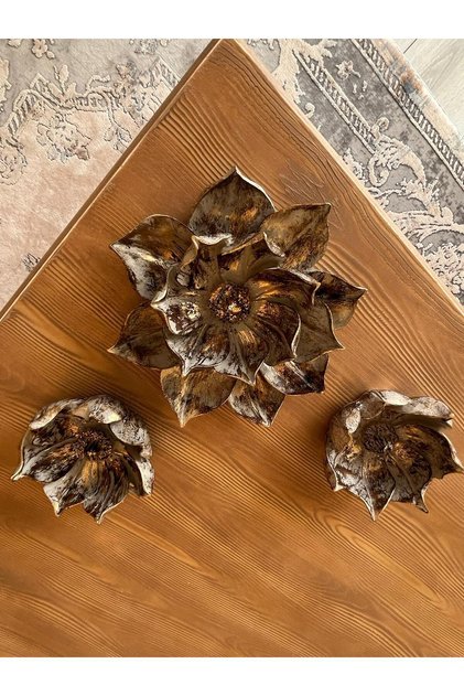 Hanlar Home Şık Hediyelik Sehpa Üzeri Lotus Çiçek Seti