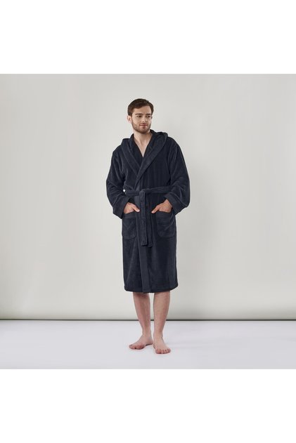 Premium Cotton - L Bathrobe Black