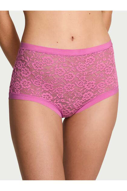 Lazer Kesim Dantelli Brief Külot
