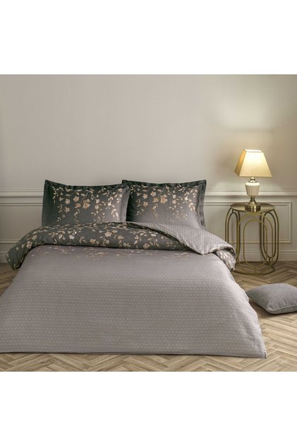 Elaris Satin Double Duvet Cover Set Mink