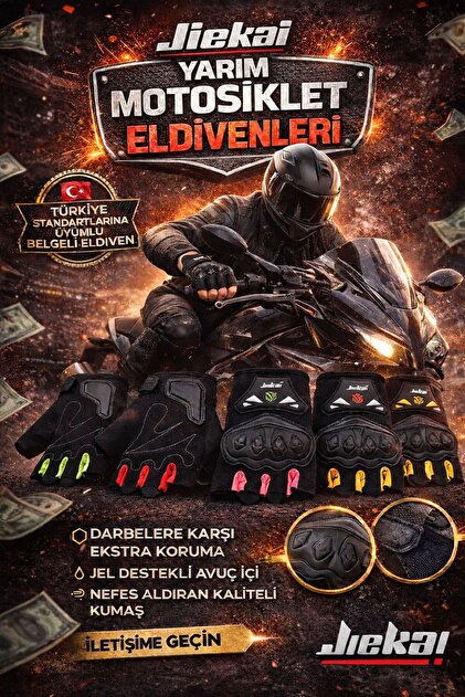 【うらにしき】YGS Pro Line EA3 Jiekai Jiekai Jk-yx2 Yarım Eldiven Korumalı * Siyah * Tam Kalıp