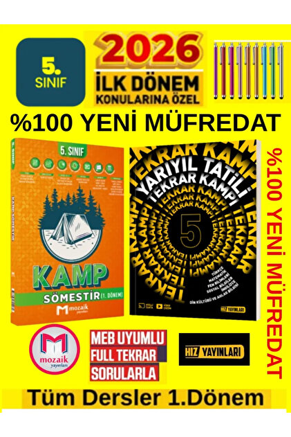 Mozaik Yayınları 5.Sınıf 1.Dönem Tüm Dersler Maarif Model Kamp+Hız