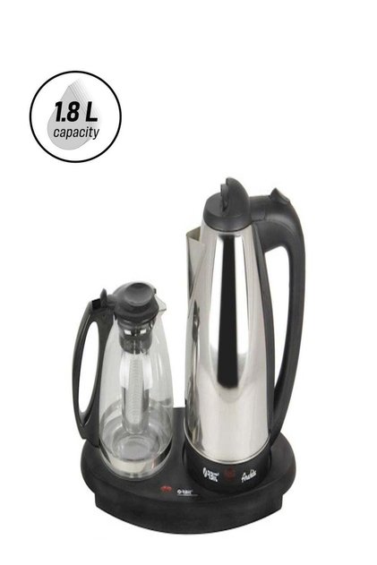 غلاية كهربائية مع إبريق شاي سعة 1.8 لتر