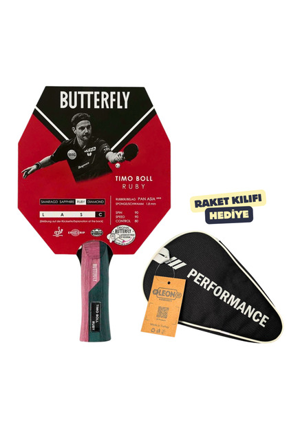 Timo Boll Ruby Table Tennis Racket Ittf Approved - with Racket Cover
