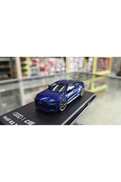 CMM CM Model 1:64 Audi RS7 Sportback Mavi Diecast Model Araba
