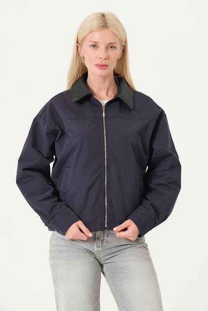 Women's coat leather collar women's coat