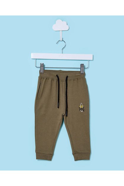 Infant Boys Olive Basic Track Pants