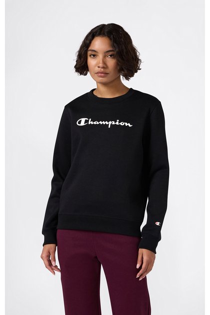 Script Shop Crewneck Sweatshirt Siyah Kadın Sweatshirt - 118426-KK001