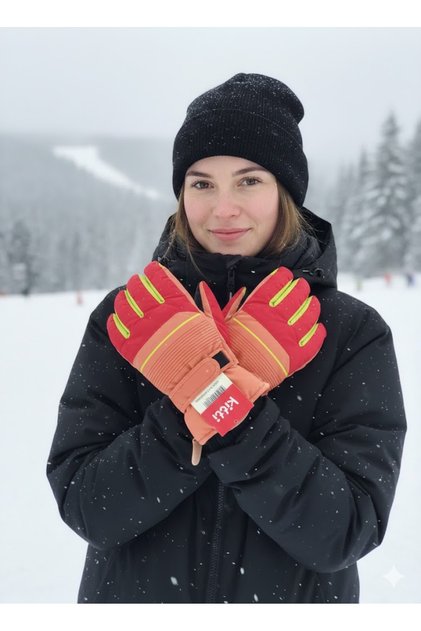 9-15 Years Old Waterproof Unisex Children's Snow Ski Gloves K422-8