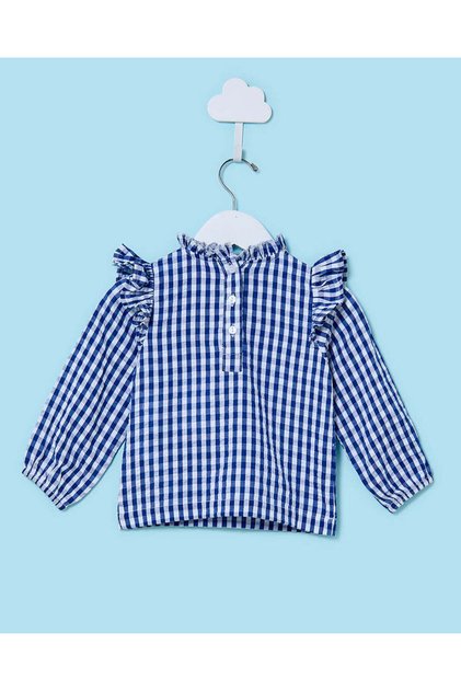 Infant Girls Blue Striped Blouse