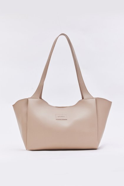 Mink D45 Faux Leather Large Capacity Daily, Work and School Women's Hand and Shoulder Bag with Snap Closure