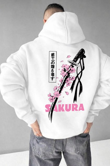 Oversized Sweatshirt Hoodie Sakura Unisex