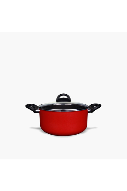 Aluminium Casserole with Glass Lid - 24 cm