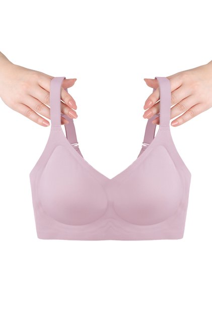 Laser Seamless Invisible Removable Padded Gathering Bra Without Underwire