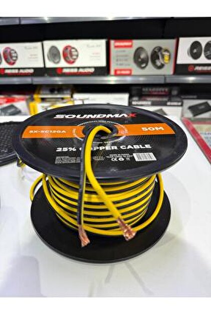 Soundmax Sx-awg83 8ga profesyonel kalın amfi kablo seti set