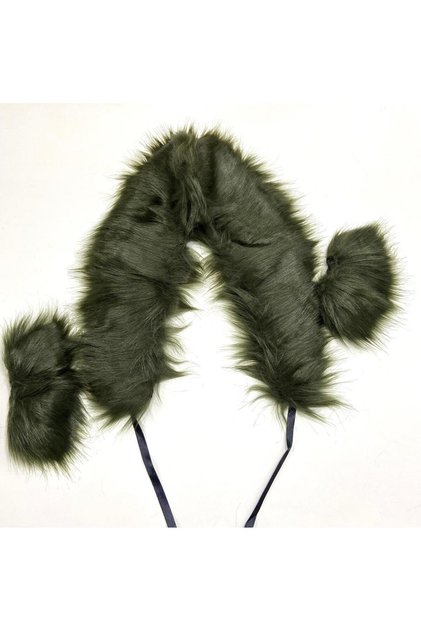 Fur Collar / Collar Fur Sleeve Set