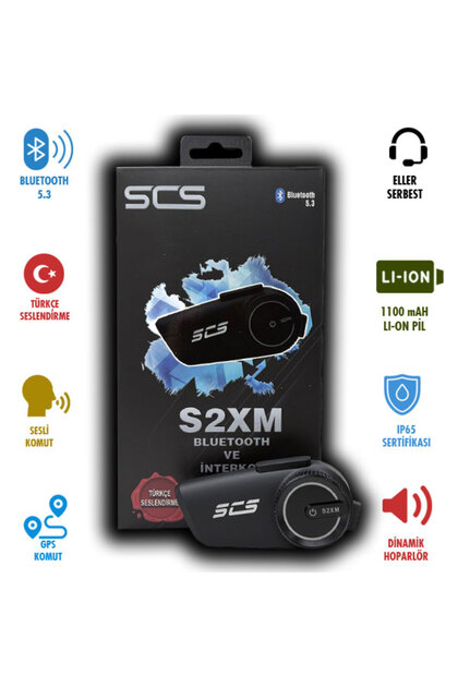 S2XM MOTOSİKLET BLUETOOTH VE INTERCOM SETİ