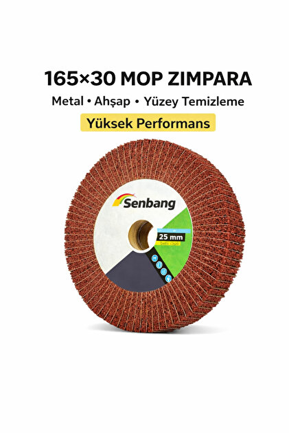 SENBANG 165x30 Mop Zımpara Mop Disk Metal Ahşap Yüzeyler İçin