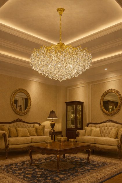 Modern crystal chandelier, size 60