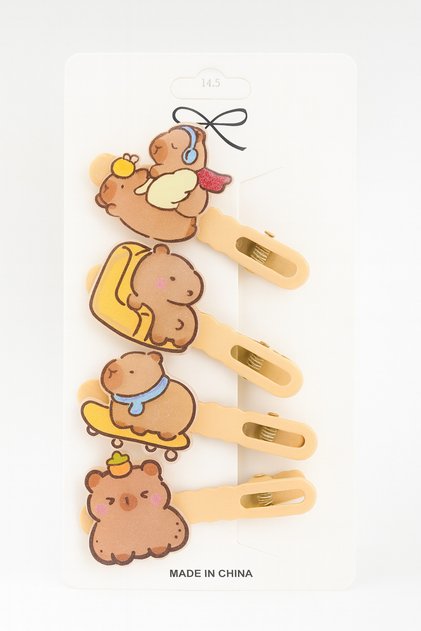 Kuromili My Melody Capybara Pink Purple Colorful Rubber Children's Hairpins