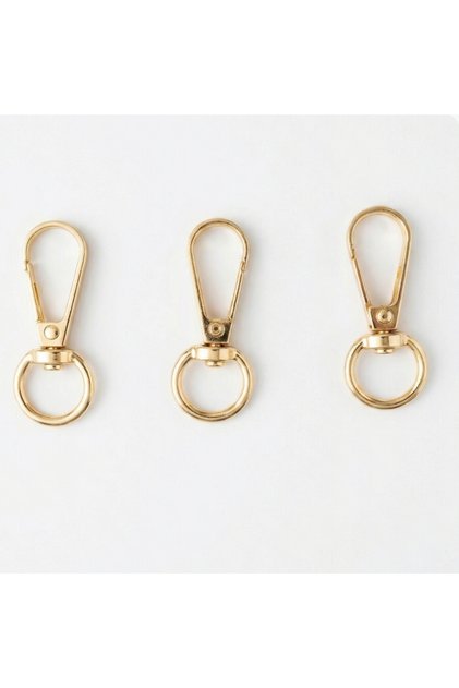 1 εκ. Ελατηριωτό Κλιπ Φάσορα (GOLD) - Μεταλλικό Κλιπ για Τσάντες και Πορτοφόλια - 20 ΤΕΜ.