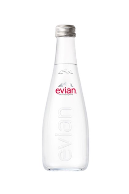 STILL WATER (GLASS BOTTLE) (330ML) "EVIAN" (CARTOON OF 20 PACKS)